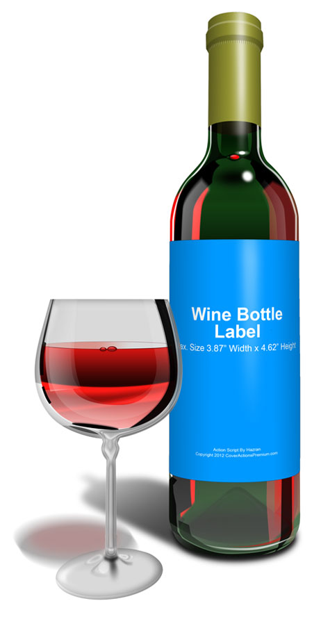Wine Green Bottle Mock Up Action Script