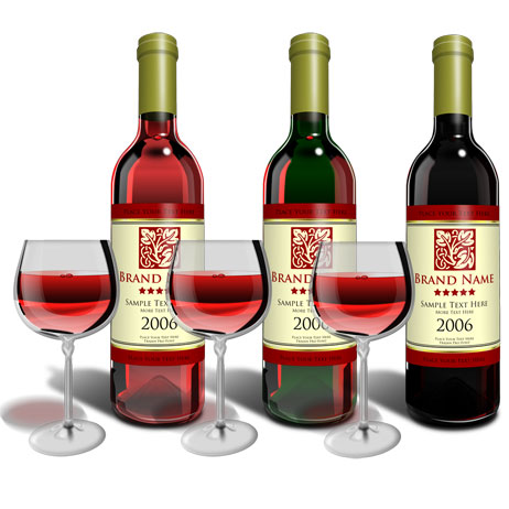 Wine Bottle PSD Template