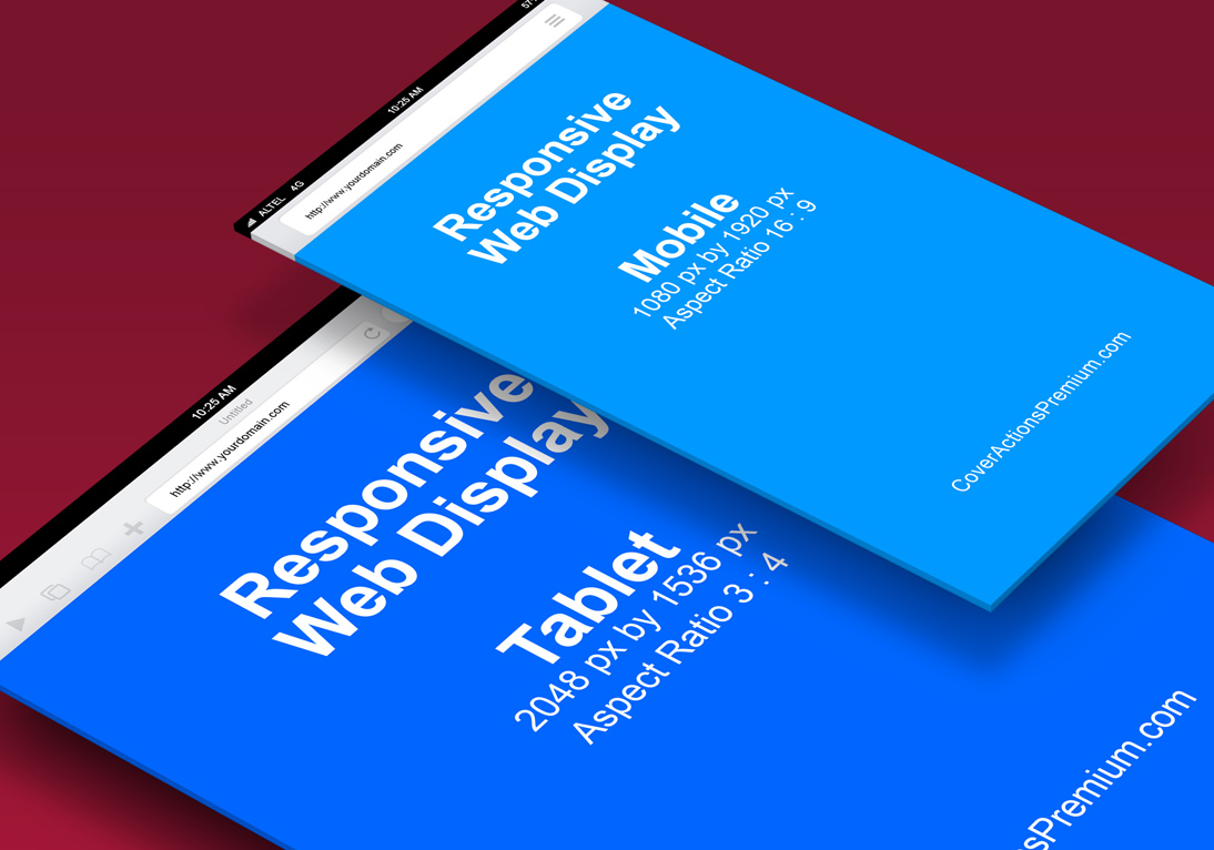 iPad iPhone Responsive Website Display Mockup