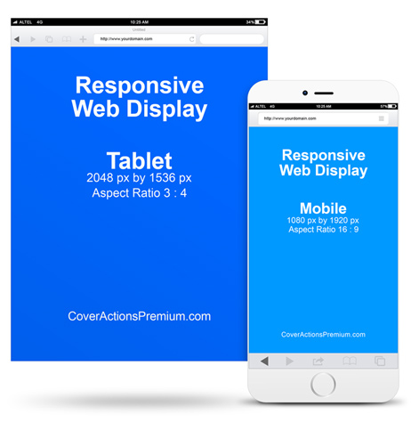 Responsive Website Display Mock Up Action