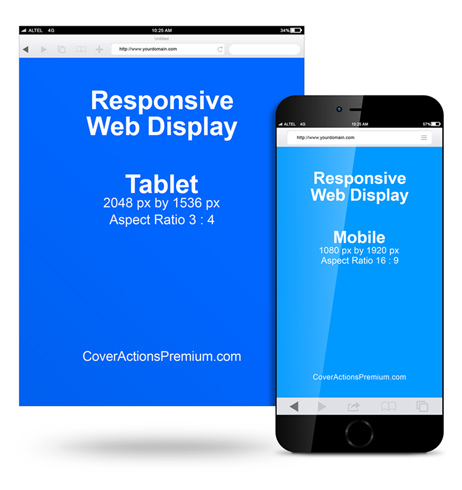 Responsive Website Display Mock Up Action