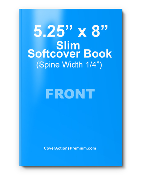 Slim Softcover Book Mockup- 5.25 x 8