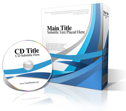software box with CD / DVD ecover actions
