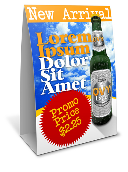 Table tent mockup