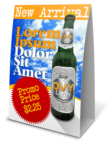 Table tent mockup