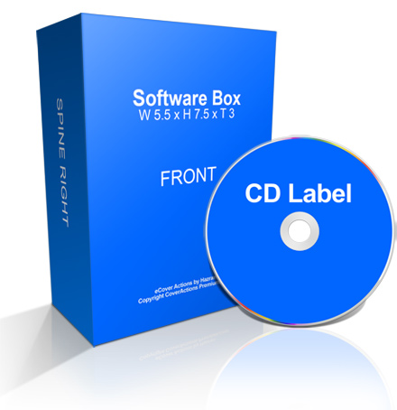 box 5 CDs earphone mockup