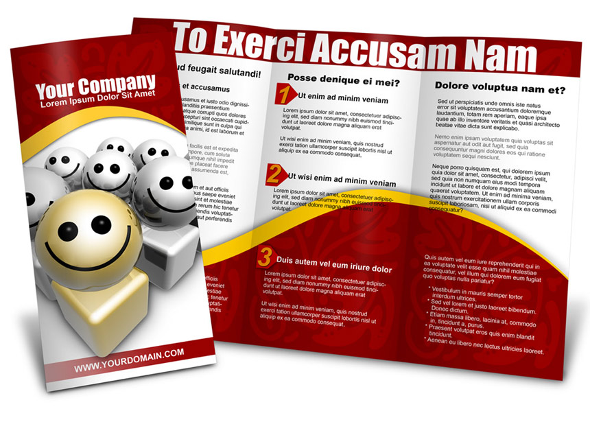 A4 trifold brochure mockup