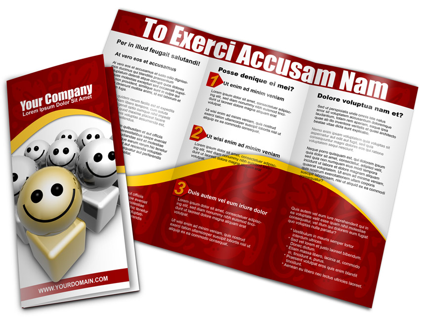 A4 trifold brochure cover actions
