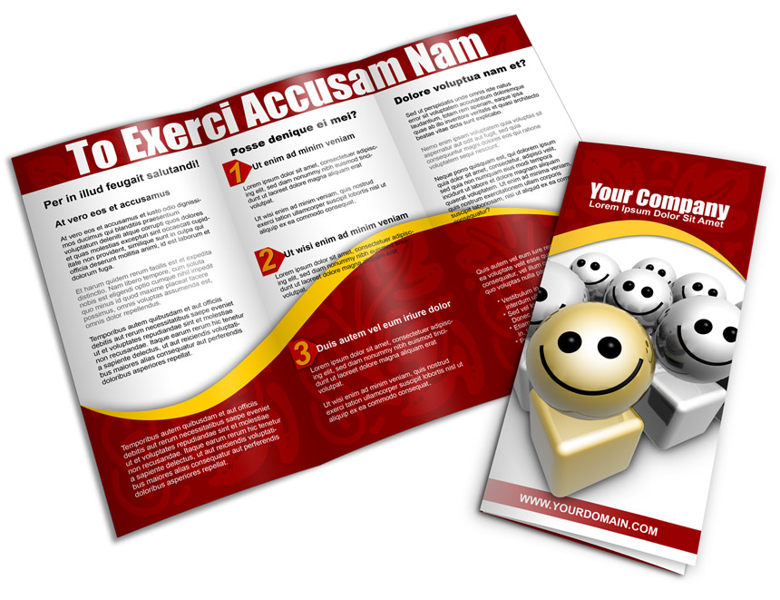 A4 trifold brochure cover actions