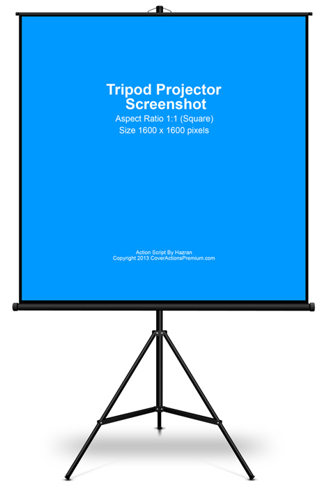 Tripod Projector Screen Mockup