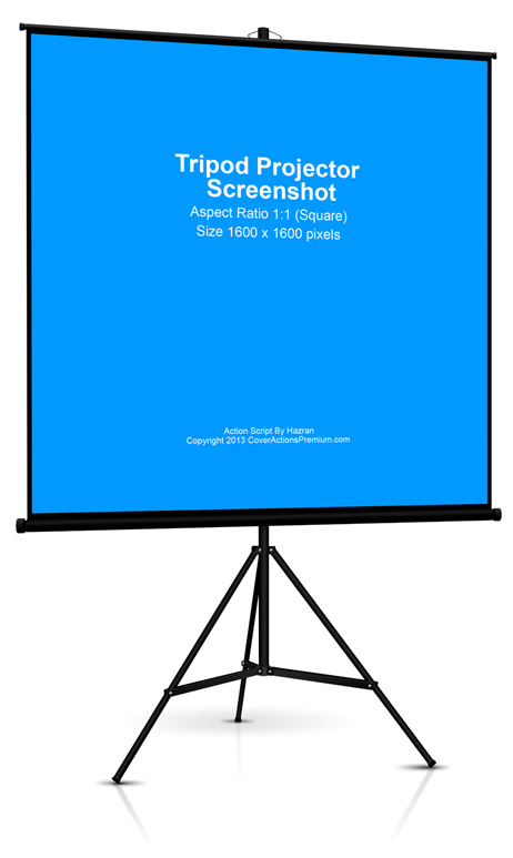 Tripod Projector Screen Mockup Cover Actions