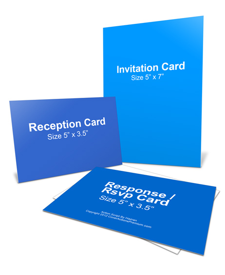 Wedding invitation package mockup