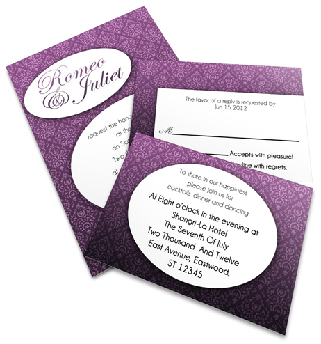 Wedding invitation package template design