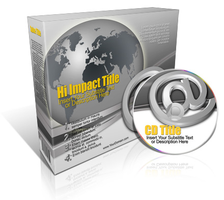 wide software box with CD / DVD ecover actions