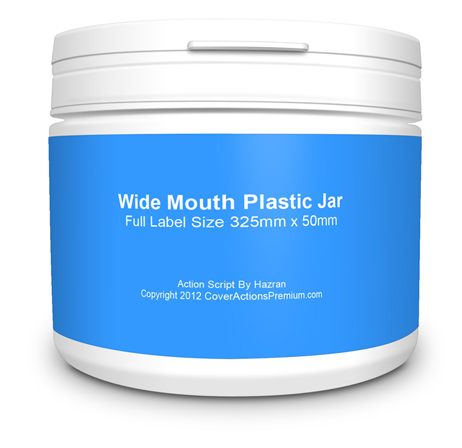Wide Mouth Plastic Jar Bottle mockup