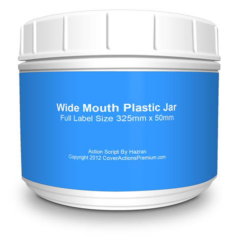 Wide Mouth Plastic Jar Bottle mockup