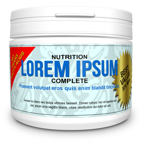 Supplement bottle template