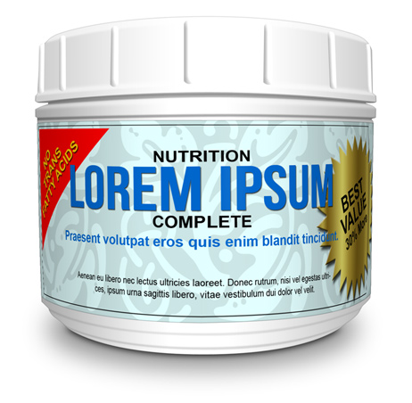 Supplement bottle template