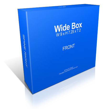 wide box with CD / DVD mockup