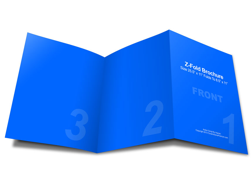 8.5 x 11 Z-Fold Brochure Mockup