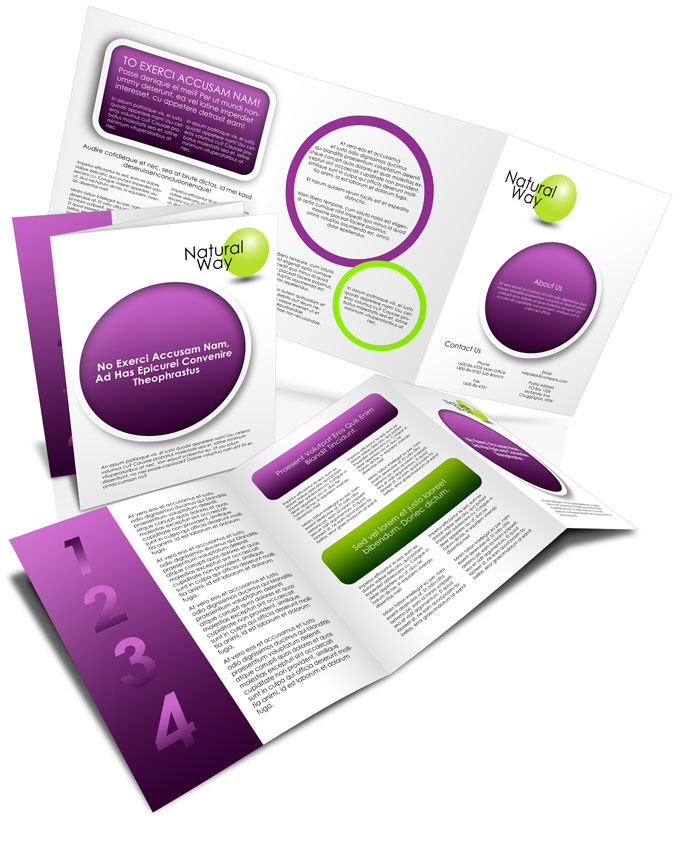 3x 8.5 x 11 Z-Fold Brochure Mockup Template