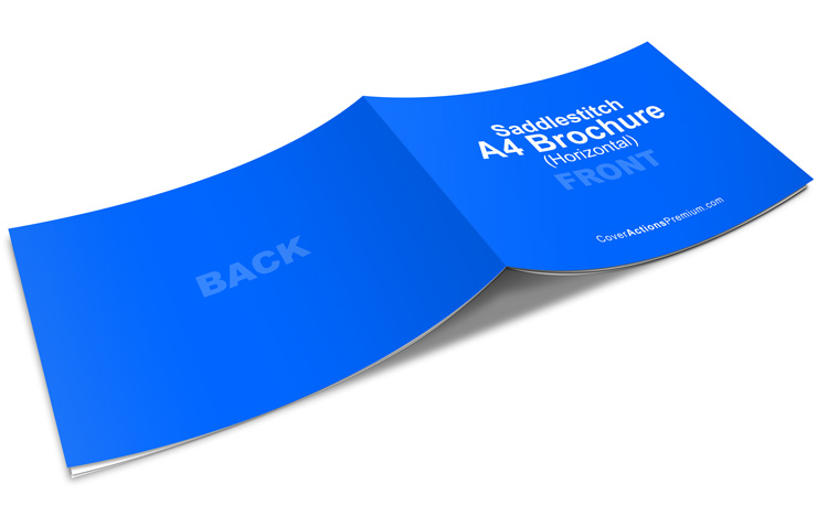 horizontal A4 brochure mockup