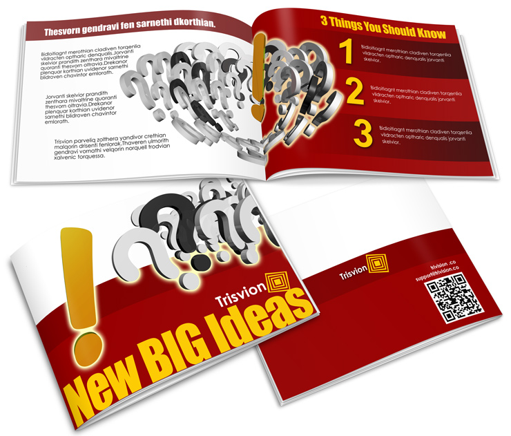 landscape A4 brochure mockup