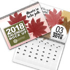 A4 Calendar Mockup -Double Wire O