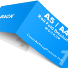 A4 A5 Tri Fold Brochure Mockup